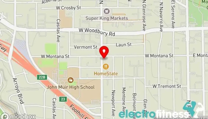map of CrossFit Altadena Gym in Pasadena