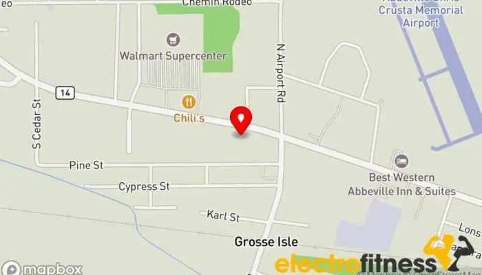 map of CrossFit Cayenne Gym, Boot camp, Fitness center, Personal trainer, Physical fitness program, Weight loss service, Weightlifting area in Abbeville