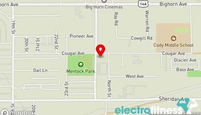 map of Crossfit Cody Gym in Cody