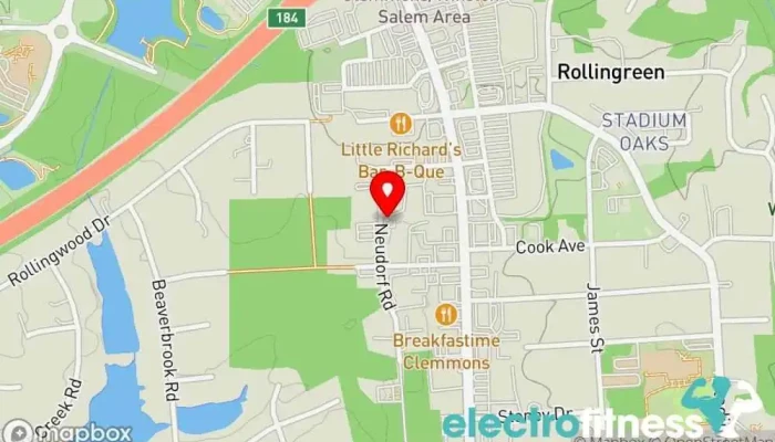 map of CrossFit District 5 Gym, Personal trainer, Sports club, Weight loss service, Women's personal trainer in Clemmons