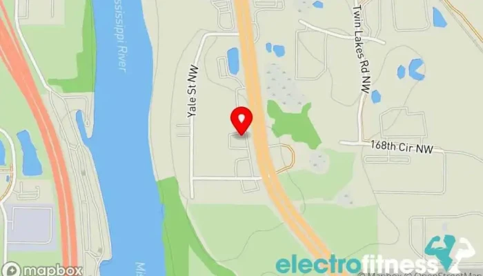map of CrossFit Elk River Fitness center, Gym, Personal trainer in Elk River