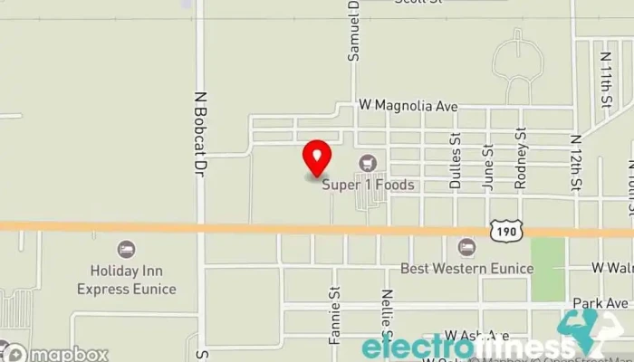map of CrossFit Eunice Fitness center in Eunice