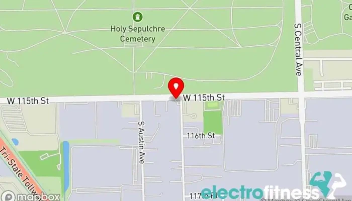 map of CrossFit Warehouse - Group Fitness in Alsip, IL Gym in Alsip