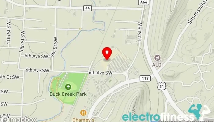 map of Crunch Fitness - Alabaster Gym in Alabaster