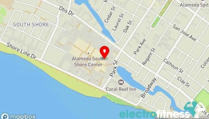 map of Crunch Fitness - Alameda Gym in Alameda