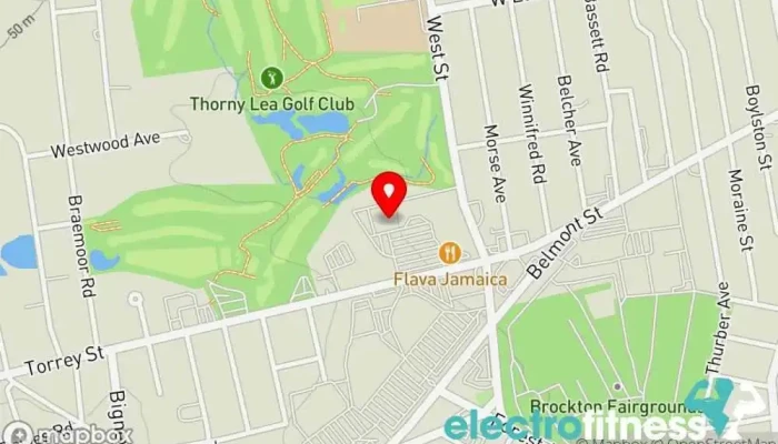 map of Crunch Fitness - Brockton Gym, Fitness center, Personal trainer, Physical fitness program in Brockton