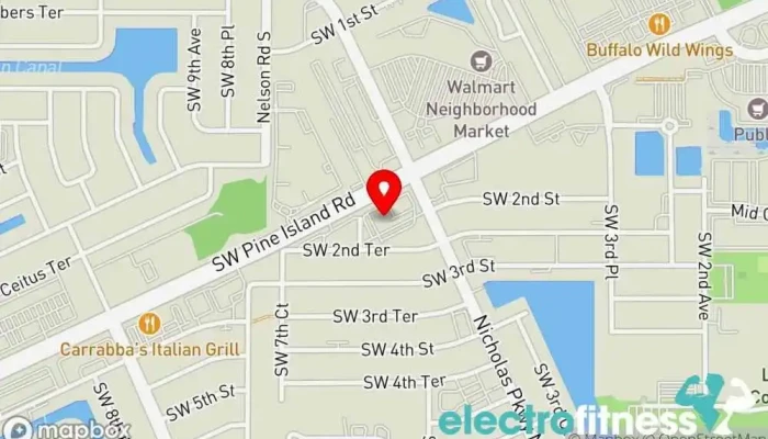 map of Crunch Fitness - Cape Coral Gym, Aero dance class, Body shaping class, Fitness center, Indoor cycling, Personal trainer, Physical fitness program, Tanning salon, Yoga studio in Cape Coral