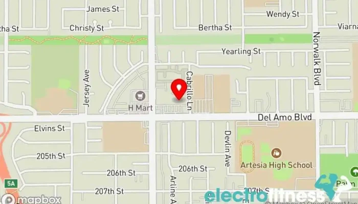 map of Crunch Fitness - Cerritos Gym, Fitness center, Personal trainer, Physical fitness program in Cerritos
