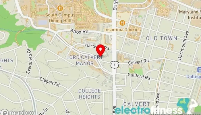 map of Crunch Fitness - College Park Gym in College Park