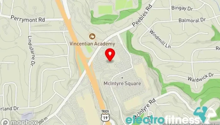 map of Crunch Fitness - McKnight Gym in Pittsburgh