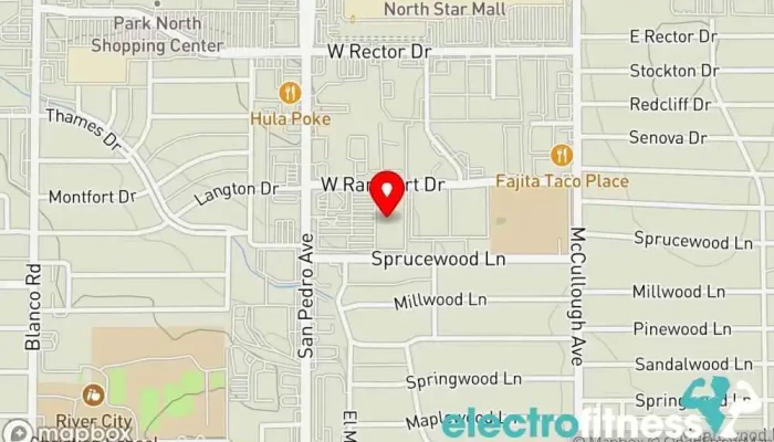map of Crunch Fitness - San Pedro Gym in San Antonio