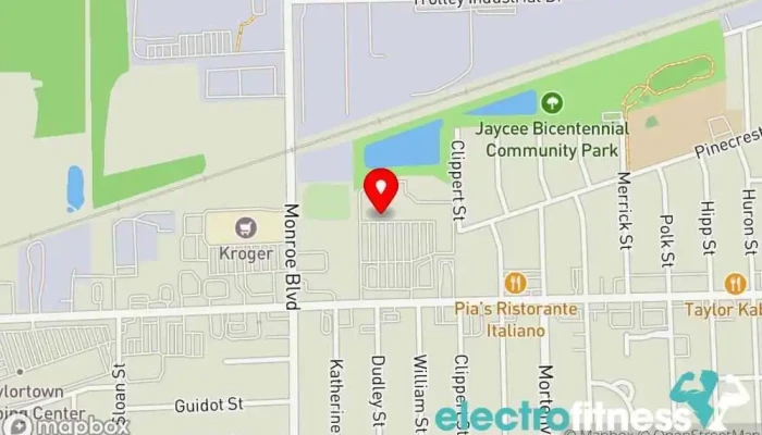 map of Crunch Fitness - Taylor Gym, Fitness center, Personal trainer, Physical fitness program in Taylor