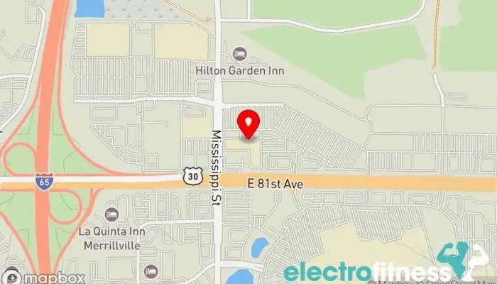 map of D1 Training Merrillville Gym, Personal trainer in Merrillville