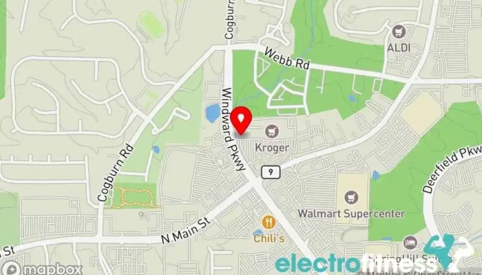 map of D1 Training Milton Gym, Personal trainer in Alpharetta