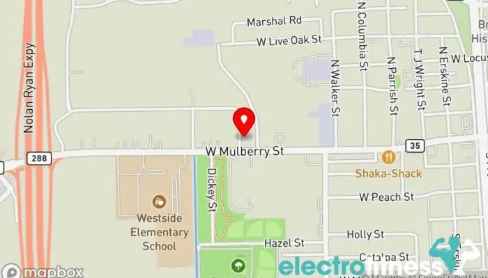 map of DASH FX Gym in Angleton