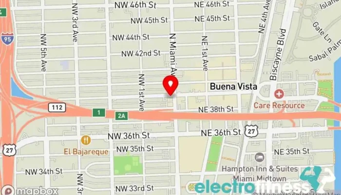 map of DBC Fitness Gym, Fitness center, Personal trainer in Miami