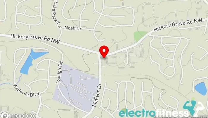 map of Defying Gravity Activity Center Gymnastics center in Acworth