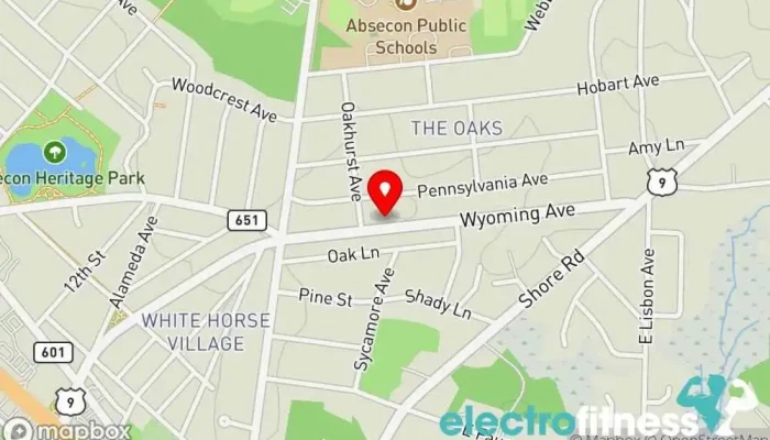 map of DelaFitness Physical fitness program in Absecon