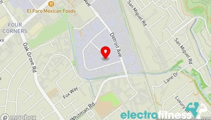 map of Diablo Barbell Gym, Physical fitness program in Concord