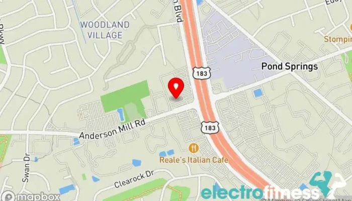 map of Diamond Kut Athlete Fitness center in Austin