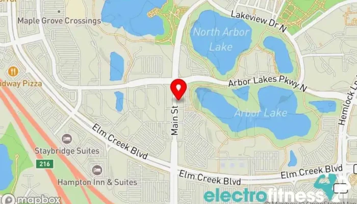 map of Discover Strength Maple Grove Fitness center, Gym, Personal trainer, Physical fitness program, Women's personal trainer in Maple Grove