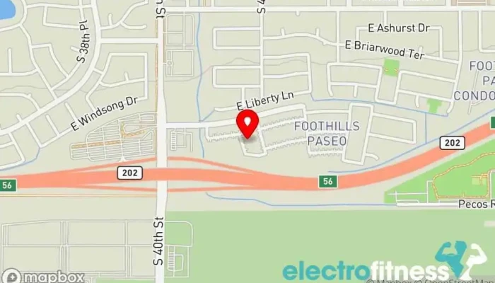 map of Divergent Fitness Gym in Phoenix
