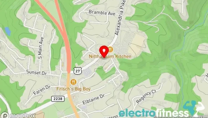 map of Dixie Fitness Physical fitness program in Highland Heights