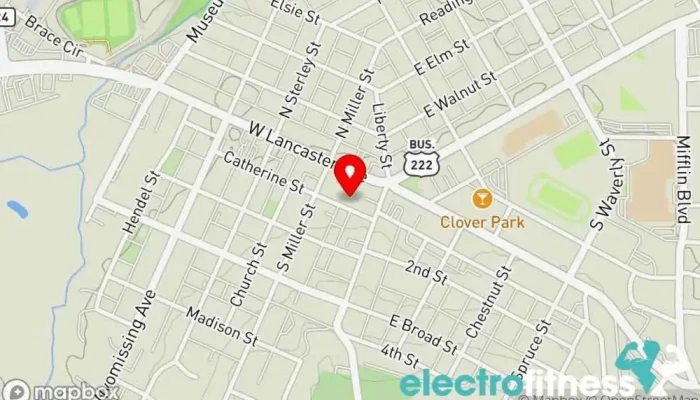map of Down Under Sports and Fitness Fitness center, Bar, Personal trainer, Vitamin & supplements store in Shillington