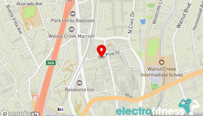map of East Bay Golf Lab Golf club, Golf instructor, Golf shop in Walnut Creek