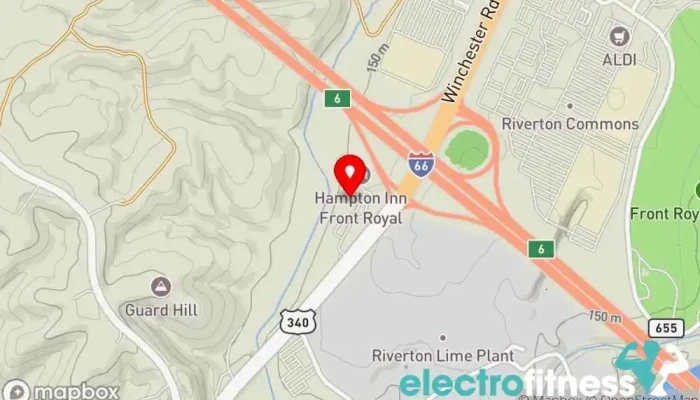 map of East Mountain Fitness Fitness center in Front Royal
