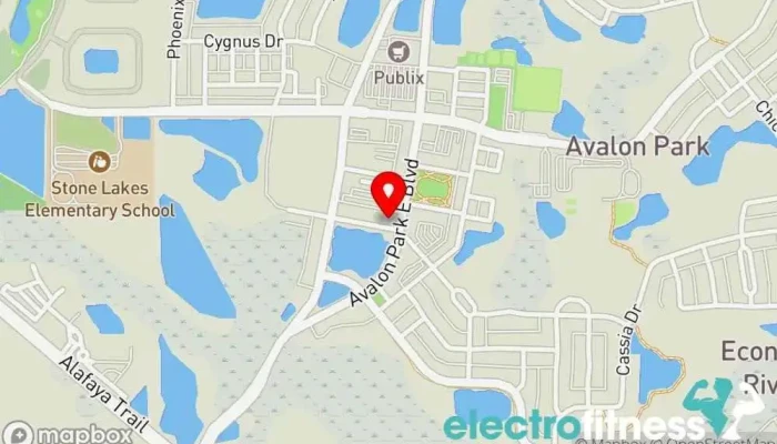 map of East Orlando Gym and Wellness Center Fitness center in Orlando