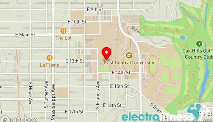 map of Ecu Wellness Center Gym, Gymnastics center in Ada