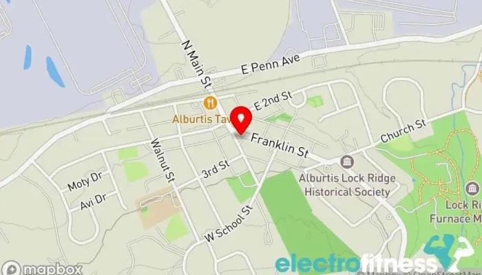map of Eights Gym Gym in Alburtis