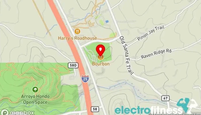 map of El Gancho Fitness Swim Club Gym, Racquetball club, Sports complex, Swim club, Tennis club in Santa Fe