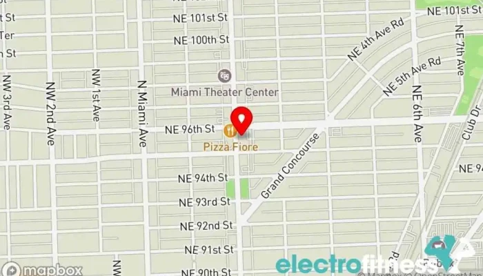 map of Elev8tion Fitness Gym, Clothing store, Fitness center, Personal trainer, Physical therapist, Vitamin & supplements store in Miami Shores