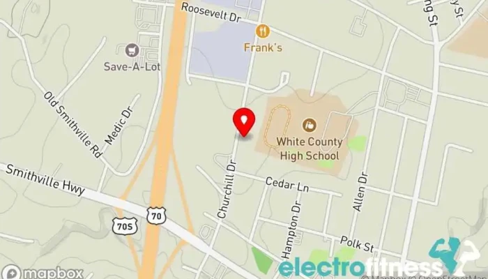 map of Elevate Fitness Gym in Sparta