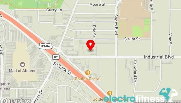 map of Elevate Performance and Fitness Gym in Abilene