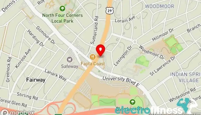 map of Elite Bodies, LLC Fitness center, Boxing gym in Silver Spring
