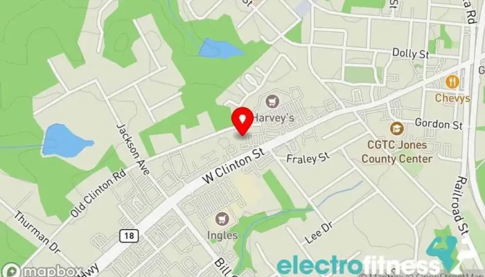 map of Elite Fitness of Gray Inc. Fitness center in Gray
