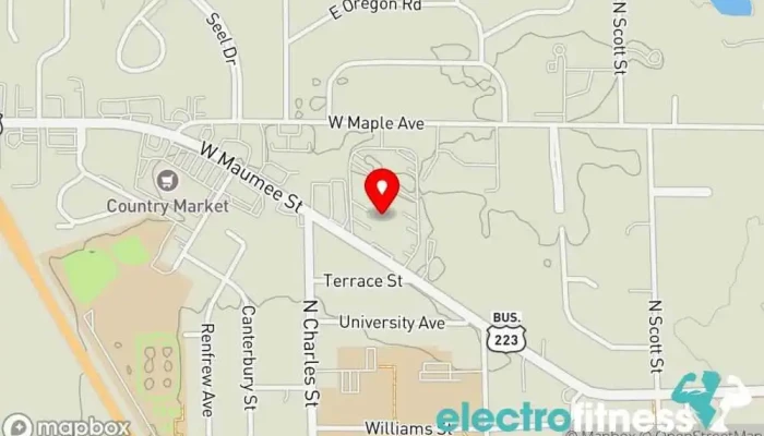 map of Elite Muscle & Nutrition LLC Personal trainer in Adrian
