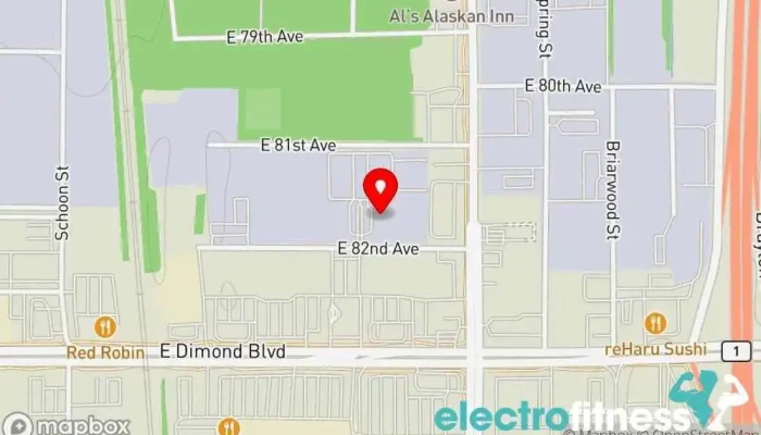 map of Elite Sports Performance Gym in Anchorage