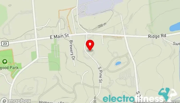 map of Elverson Fitness Club Fitness center, Gym, Massage spa, Massage therapist, Personal trainer, Physical fitness program, Sports massage therapist, Weightlifting area in Elverson