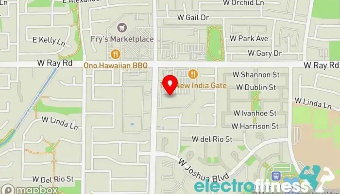 map of EōS Fitness Gym, Fitness center, Indoor cycling, Personal trainer in Chandler