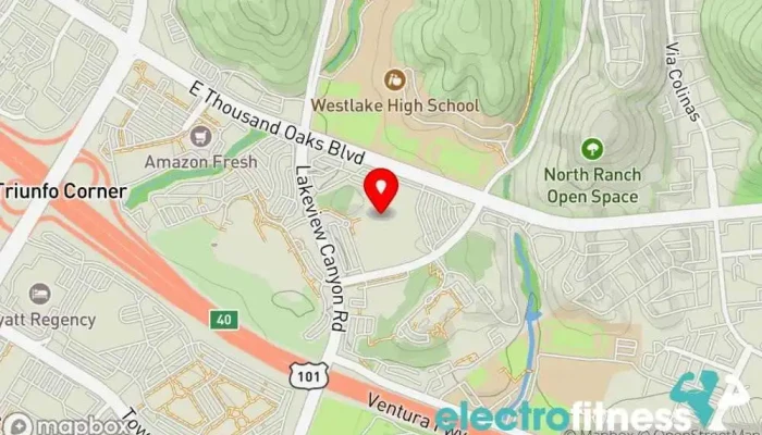 map of Equinox Westlake Village Gym, Physical fitness program, Pilates studio, Spa, Yoga studio in Thousand Oaks