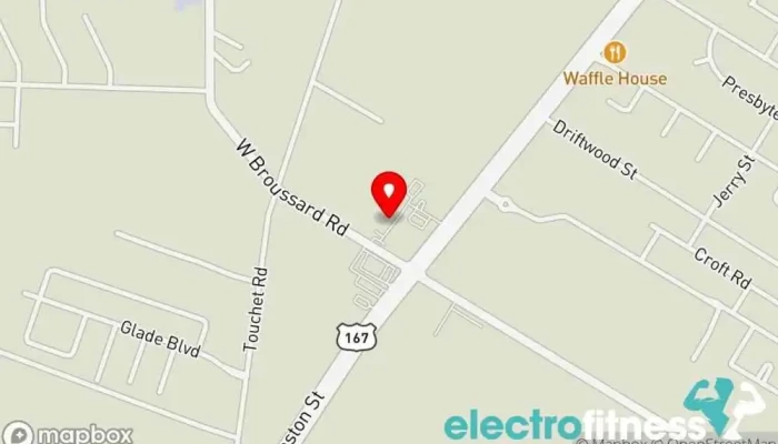 map of Excel Strength and Performance Gym in Lafayette