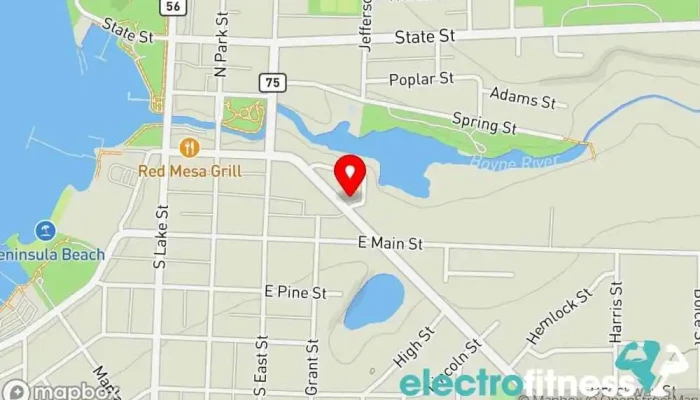 map of Exercise Revolution Fitness center, Personal trainer in Boyne City