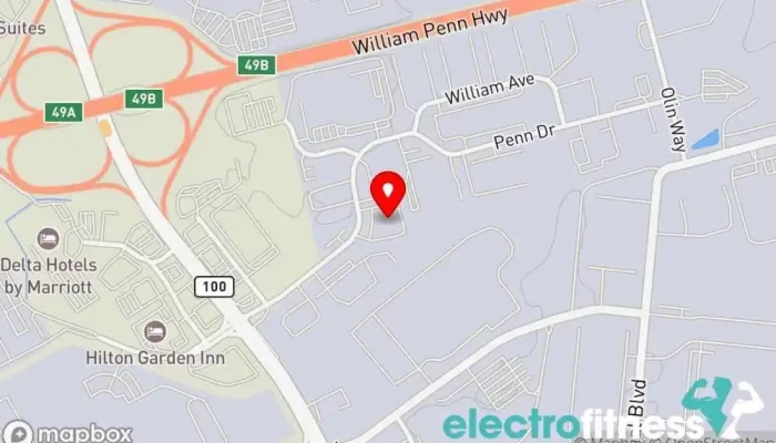 map of F13 Performance Gym in Allentown