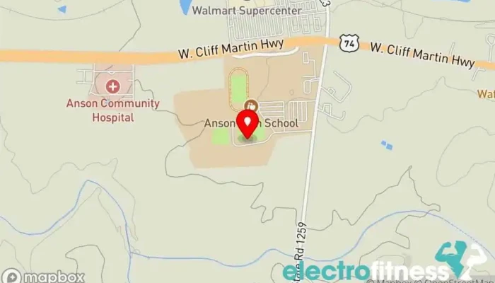 map of F3 At anson high parking lot Physical fitness program in Wadesboro