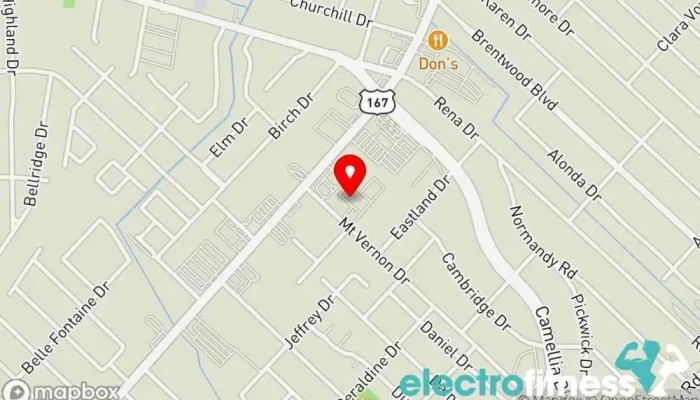 map of F45 Training Lafayette LA Gym in Lafayette
