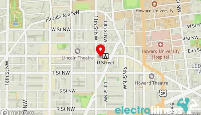 map of F45 Training U Street Gym, Fitness center in Washington